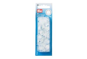 393199 Prym bottoni automatici color snaps 12,4mm – trasparenti 30pz