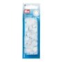 393199 Prym bottoni automatici color snaps 12,4mm - trasparenti 30pz
