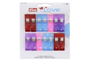 Prym love 610183 clips per tessuto – 5,5cm 14pz in colori assortiti