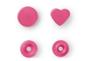 393347 prym bottoni automatici color snaps cuore fucsia – 30pz