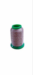 Filato laminato isacord 1000mt 9952 – rosso con sfumature argento