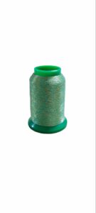 Filato laminato isacord 1000mt 9966 – verde con sfumature oro