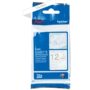 Nastro raso compatibile con tutti i modelli ptouch brother - bianco/oro