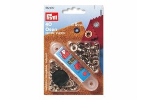 542410 prym occhielli con rondelle ottone 5mm color argento – 40pz