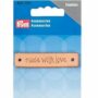 Etichetta “fatta a mano”, pelle naturale rettangolare prym 403797