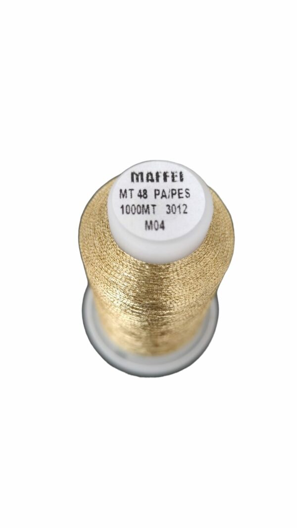 Spole da ricamo Metal Maffei oro M04  1000 metri - immagine 3