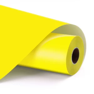 LOKLiK Vinile Adesivo Permanente Opaco – Giallo Limone – 30,5 x 180 cm