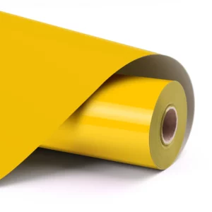 LOKLiK Vinile a trasferimento termico Basic – Giallo – 30,5 x 180 cm