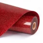 LOKLiK Glitter in vinile a trasferimento termico - Rosso - 30,5 x 90 cm